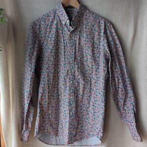 J. Crew Secret Wash Classic Fit Floral Button Down Shirt Men's Small